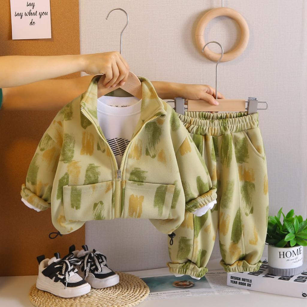 Uformelt langermet sett for barn, komfortable hverdagsantrekk