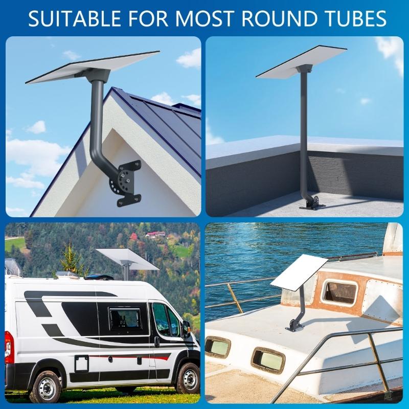Universal GEN3 Satellite Terminals Mounting Base Alloy Bracket Integrated Ethernet Port Pipe Adapter