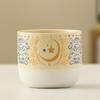 Retro Ceramic Coffee Cup Arabic Style Milk Cup Traditional Flat Bottomed Cup  Home Use