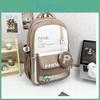 School Large Capacity Backpack For Teens With Nylon Fabric And Letter Print