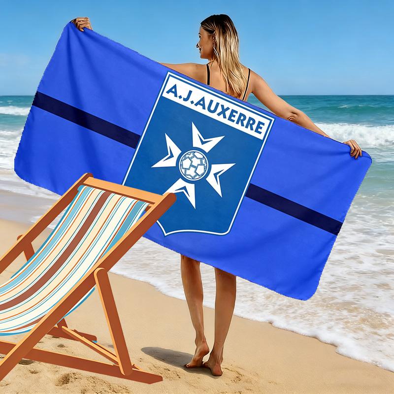 AJ Auxerre Print Beach Towel, Large Soft Quick Dry Towel for Beach Camping Swimming