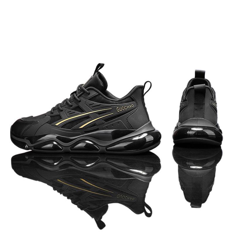 Autumn Casual Mesh Putian Sports Shoes Air Cushion Shock Absorption and Height Black Dad Tide Shoes Autumn and Winter