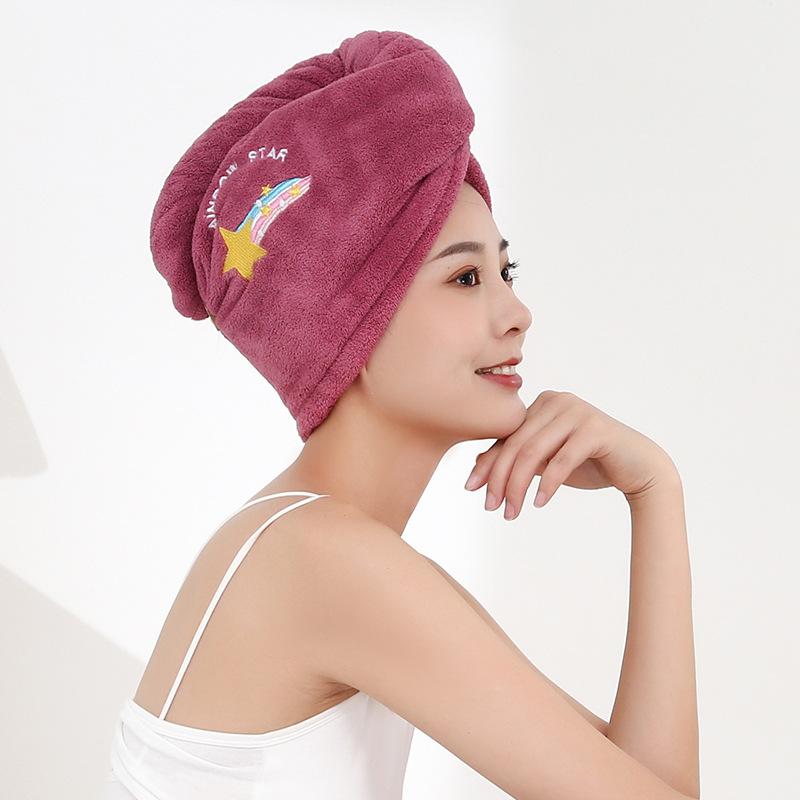 

Dry Hair Cap Bath Cap with Water Absorption Fast Dry Hair Towel Being Soft without Falling Hair Super Strong Water Absorption 25x65cm 1pcs фіолетовий