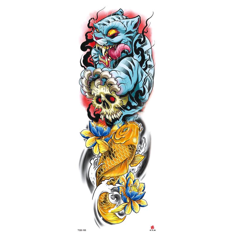 Waterproof Full Arm Flower Tattoo Stickers