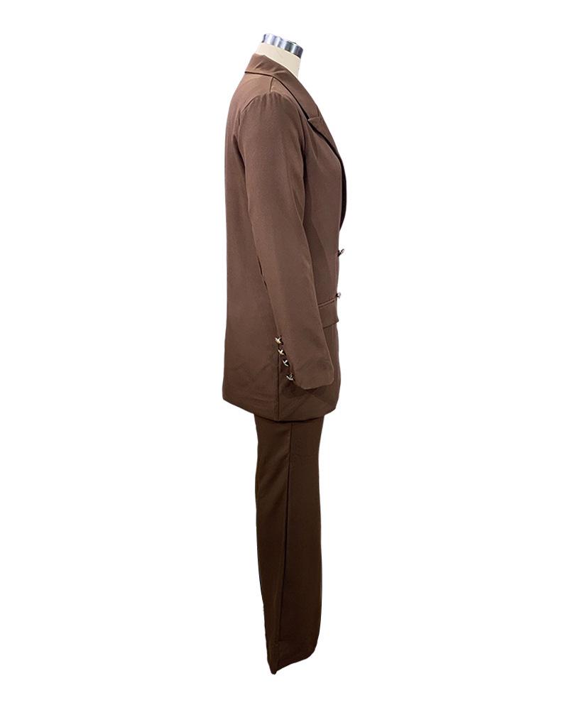 Dam Casual Byxdress i Enfärgad Färg med Vida Ben