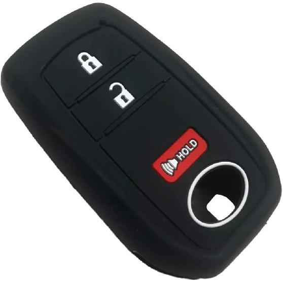 3 Buttons Black Silicone Remote Key Fob Cover Case Compatible for Toyota Corolla 2022-2025 Prius 2024