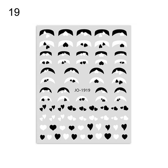 Nail Sticker Self Adhesive Waterproof Eye-catching Love Heart Print Fingernail Sticker DIY Nail Art Gadget Birthday Gift