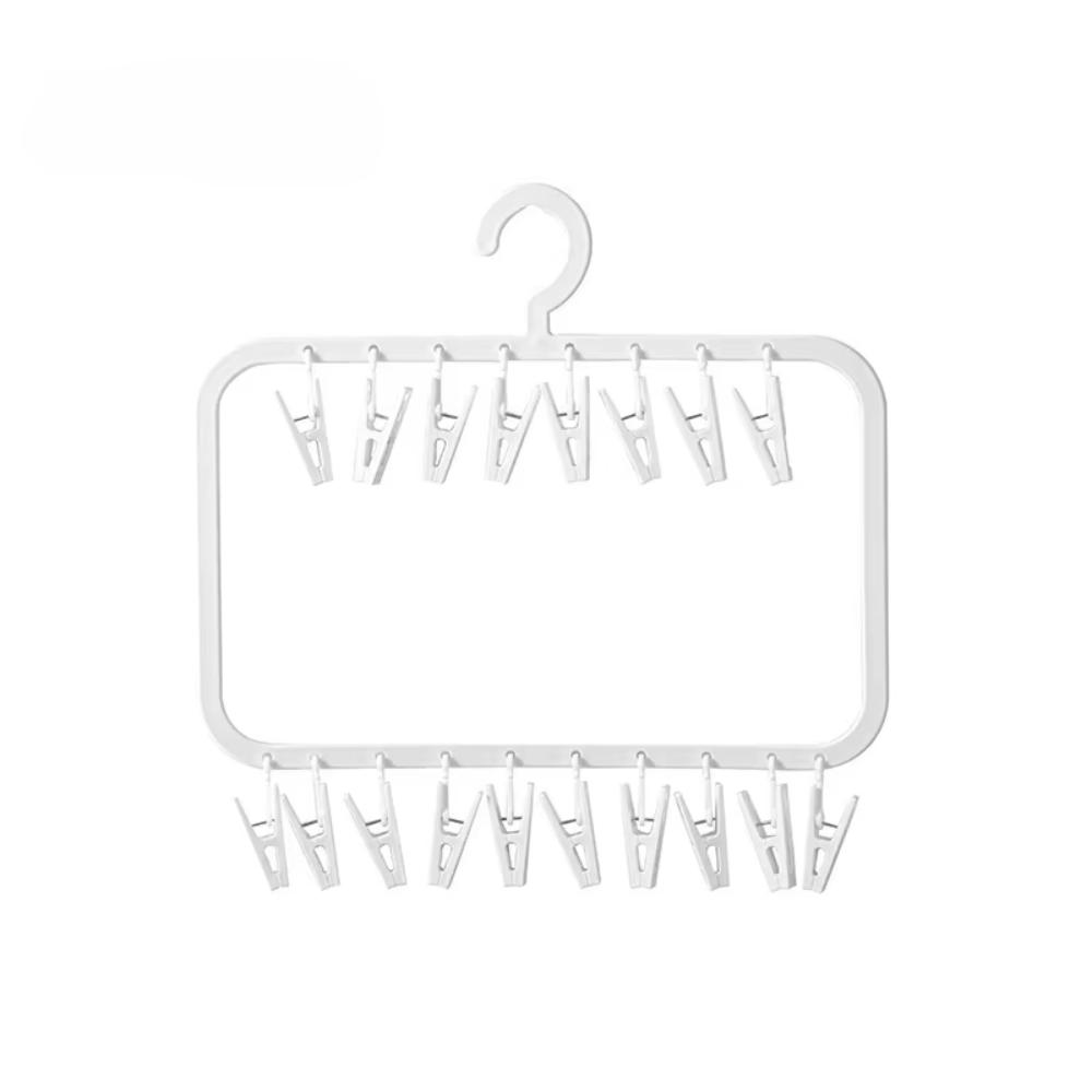 

Traceless Multi-clip Sock Drying Hanger Detachable Space-saving Sock Drying Rack Foldable Removable Household Storage Rack