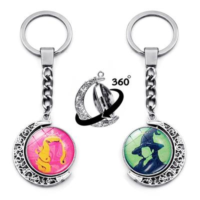 Witch Eve Baglinda Car Keychain Bag Pendant Double Sided Rotating Pendant Keychain Accessory
