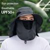 1Pieces Sun Protection Bucket Hat Neck Protector Fishing Hiking Hat Outdoor Breathable Bucket Hat Windproof Mountaineering Scarf