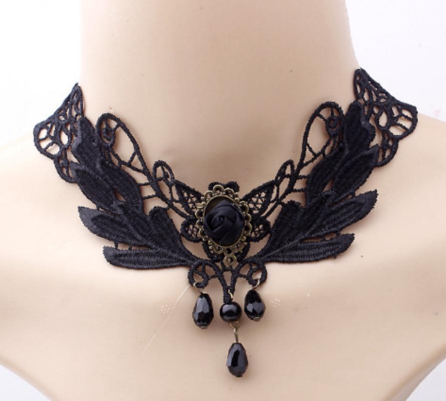 Lace Jewelry, European and American Lace Necklace, Versatile Neck Chain
