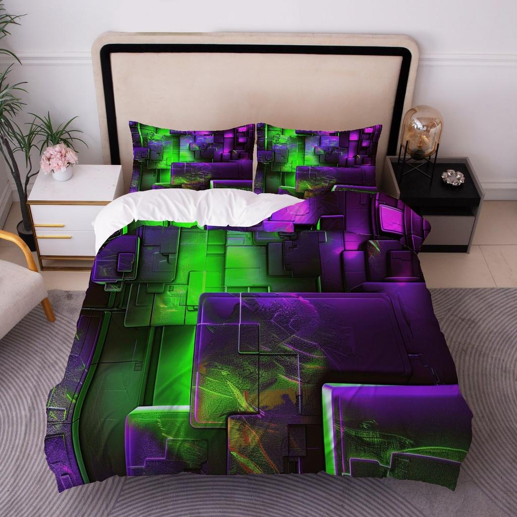 Color Block Duvet Covers for Kids Boys Girls Queen Quilt Covers Lightweight Down Room Decor 2 Pillowcases 1 Duvet Cover No Quilt