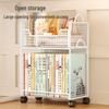 Mobile Under-Desk Bookshelf with Wheels for Students