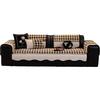 High-End Fluffy Houndstooth Patchwork Sofa Cushion - Non-Slip Seat Cover 2026