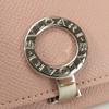 Used BVLGARI Card Case Bulgari Bulgari leather pink beige Clip type