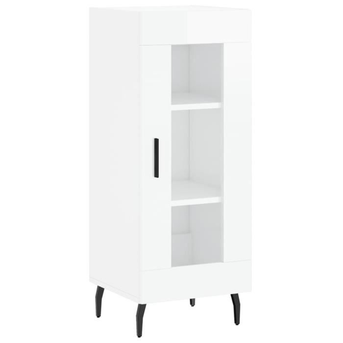 VidaXL Buffet Blanc brillant 34,5x34x90 cm Bois d'ingénierie 828814