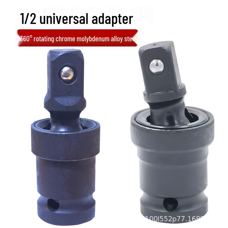 360° Rotatable Universal Joint Electric Wrench Adapter, 1/2'' Large Fly Pneumatic Head