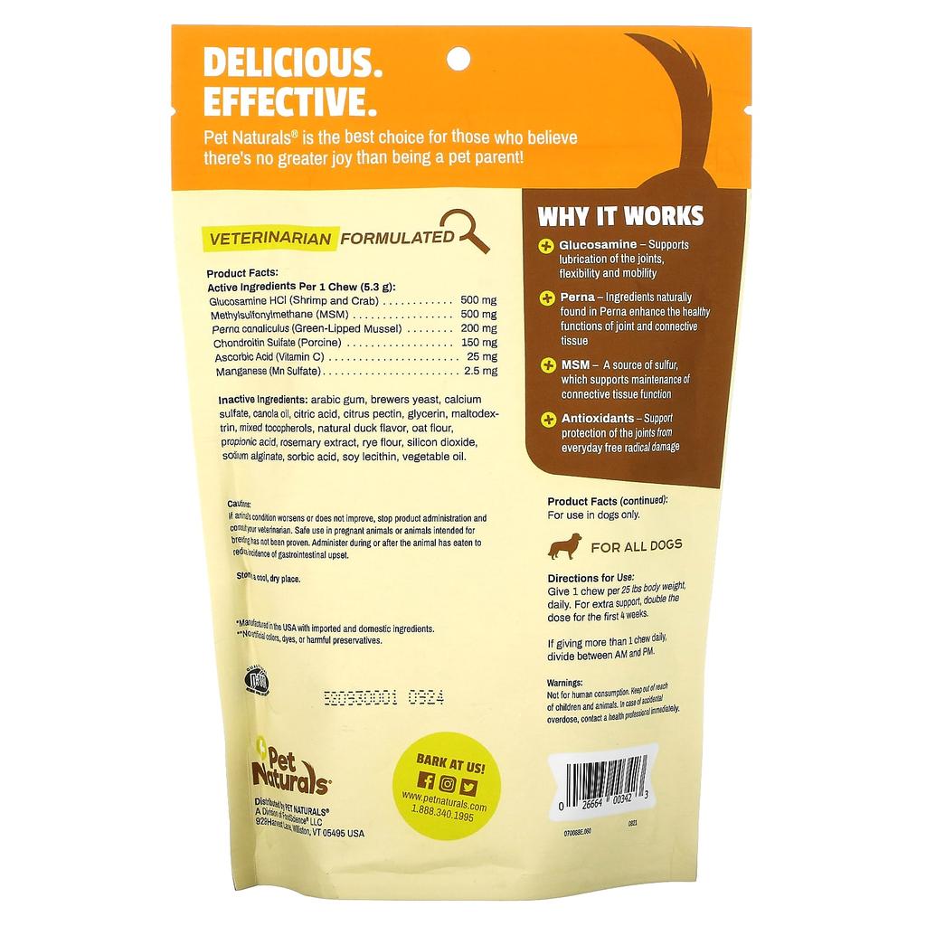 Hip + Joint Pro, Dog, 60 Chews, 318G(11.2Oz)