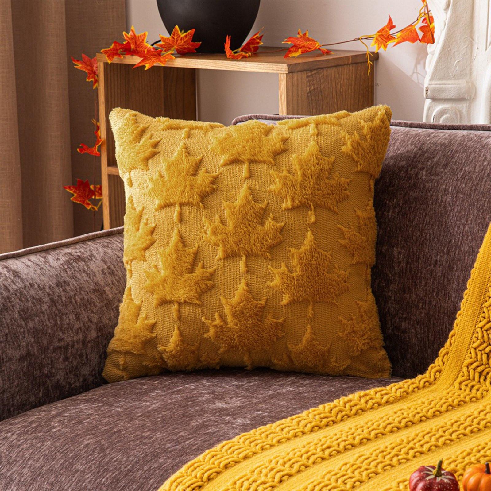 

Pumpkin Embroidery Pillowcase, Three-dimensional Pillowcase Cushion Cover, Halloween Festival Decoration Sofa Pillowcase. One Size