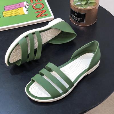 2024 New Women Comfortable Sandals Summer New Candy Color Women Cute Shoes Peep Toe  OutdoorShoes Woman Flats