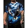 Men'S Summer T-Shirt Featuring 3D Digital Prints with a Trendy Street Graffiti Skull Design Casual And Comfortable Fit