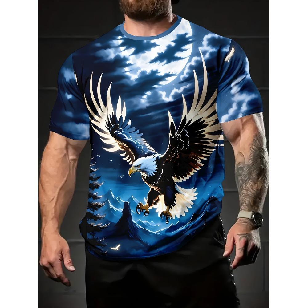 Men'S Summer T-Shirt Featuring 3D Digital Prints with a Trendy Street Graffiti Skull Design Casual And Comfortable Fit