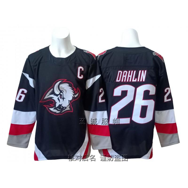 Herren Retro Besticktes Eishockey Trikot 26 Sabres Team Stil Baumwollmischung Trainingsuniform Erwachsener Herbstsaison