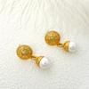 Manufacturer'S Supply Vintage French Relief Round Pearl Fringed Earrings Medieval Court Style Earrings Female Spot