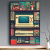 1000pcs Jigsaw Puzzle Art Wall Decoration - Retro Game Consoles And Cartridges Jigsaw Puzzle Room Home Wall Art Decoration Suitable for Birthday And C