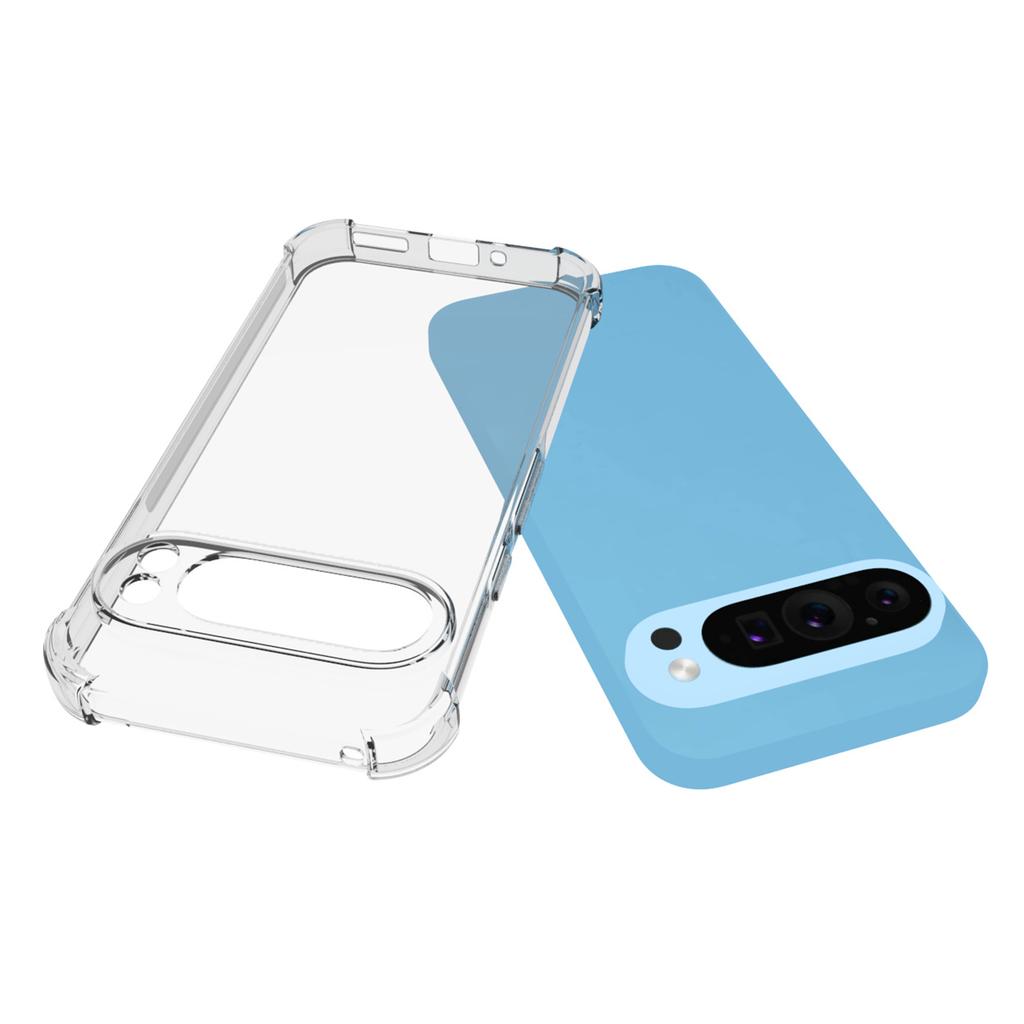 For Google Pixel 9/Pixel 9 Pro Case Drop-Proof Non-Slip Soft TPU Clear Phone Cover