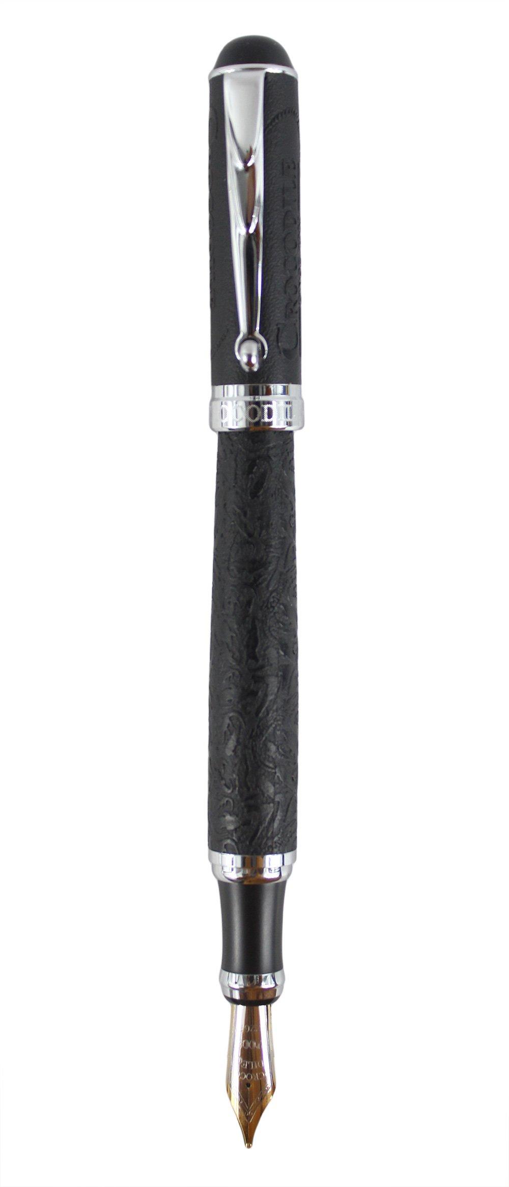

Sipliv Crocodile 168 exquisite carving pattern fountain skin feels black pen, barrel,