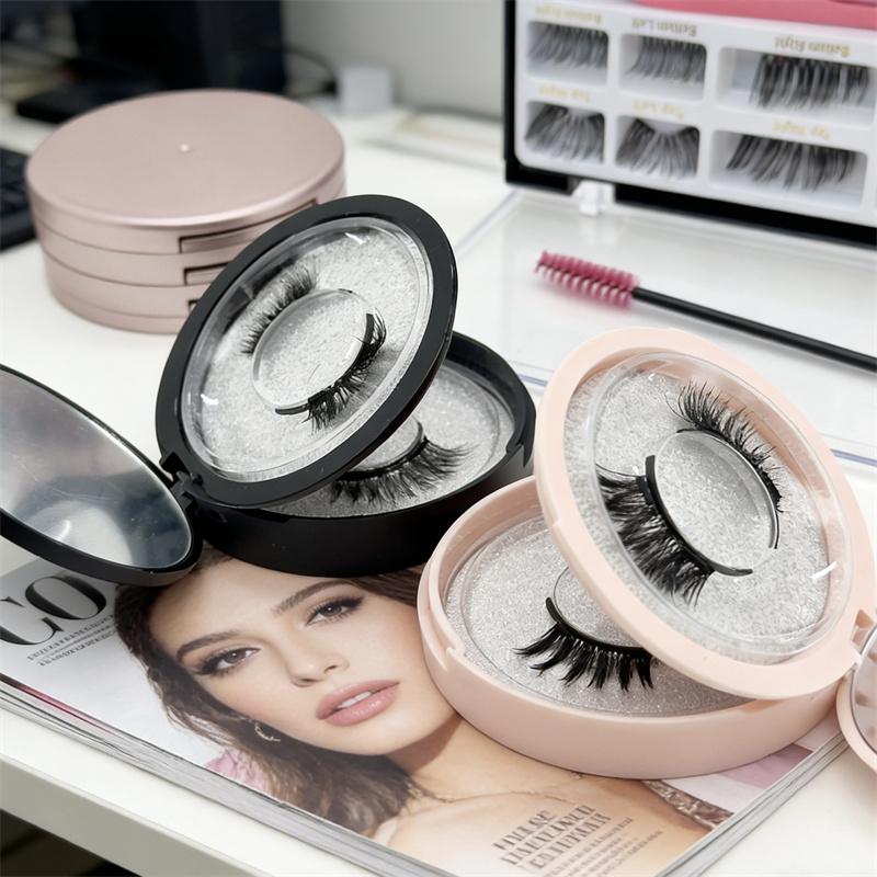 New No Glue No Eyeliner Handmade Synthetic Hair Cruelty-Free Reusable Half False Eyelashes Soft Band Quantum Magnetic
