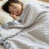 Minky tečkovaná dětská deka pro novorozence, měkký sametový zavinovačka, měkký bublinkový fleece, přikrývka pro batole do kočárku, lůžkoviny