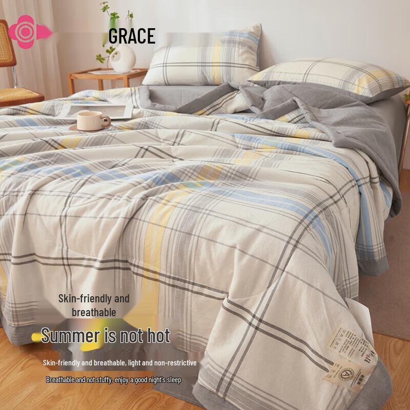 Jieliya 100% Baumwolle Sommerdecke