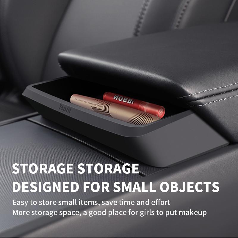 Central Armrest Storage Box For Tesla Model Y 3 Highland Juniper Car Glasses Phone Storage Case Multi Functional Accessories
