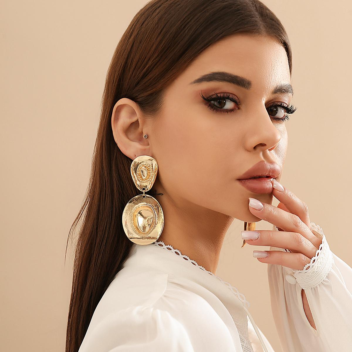 

Creative Designer Layered Big Hat Pendants Earrings for Women Trendy Long Drop Earrings Hanging Accessories 2026 Fashion Jewelry