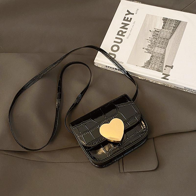 Adorable Heart Mini Bag 2024 Summer Stylish Coin Purse Cute Kids Bag Wholesale чёрный