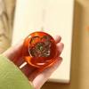 Crystal Statue Fruit Ornament Paperweight Miniature Glass Fruit Figurine Sculpture for Car Home Bookshelf Tabletop Decoration