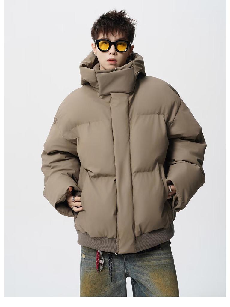American Retro Hooded Thickened Winter Puffer Jacket 2025