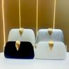 Samt Abend-Clutch mit Schlossverschluss für formelle Anlässe und Party-Garderobe