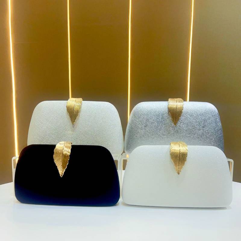 Samt Abend-Clutch mit Schlossverschluss für formelle Anlässe und Party-Garderobe
