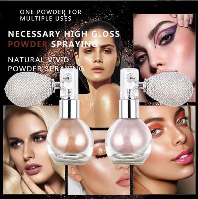 Resaltador en polvo a la moda, pulverizador de alto brillo, polvo brillante, maquillaje en polvo brillante para cara y cuerpo, maquillaje para resaltar