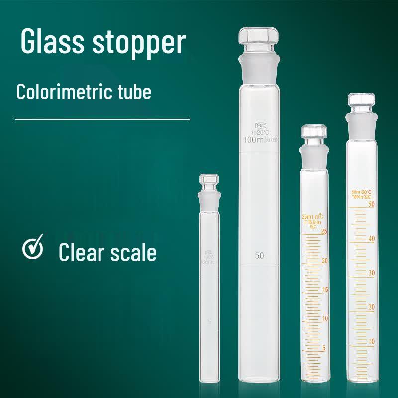 Glass Colorimetric Test Tube with Stopper, 50ml