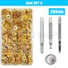 25Sets Metal Snaps Button Snap Fasteners Press Studs With 4 Installation Tools Kit For Clothes Garment Bags Shoes Leathercraft