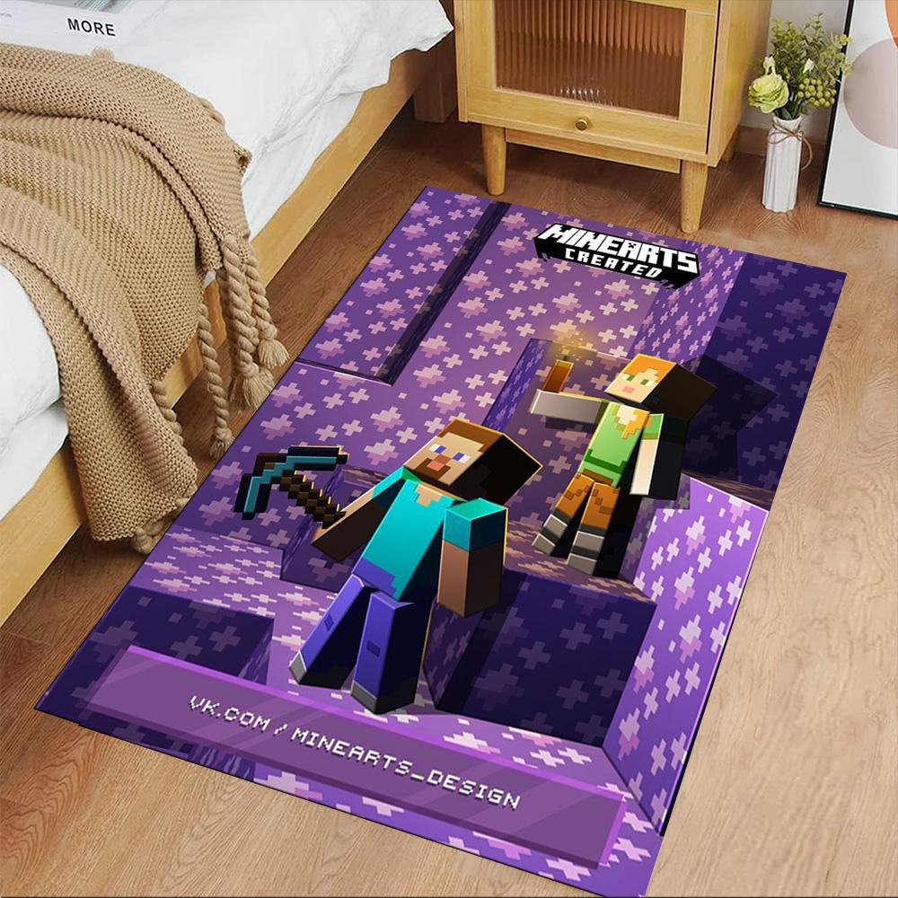 Minecraft Floor Rug Office Rug Suitable for Bedrooms Foyer Game Room Dormitory Anti-slip Rug Decorate Offices Perfect Gift for Women/Men