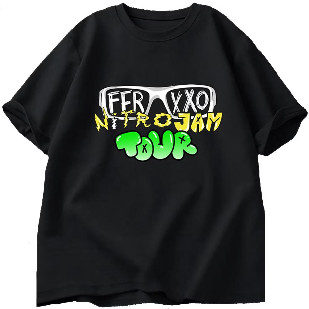 Feid Ferxxo Nitro Jam Tour Tshirt 90s Rapper Shirt Cotton Unisexs Unisexs 2026 Summer Streetwear Y2k Style Fashion Retro Shirt