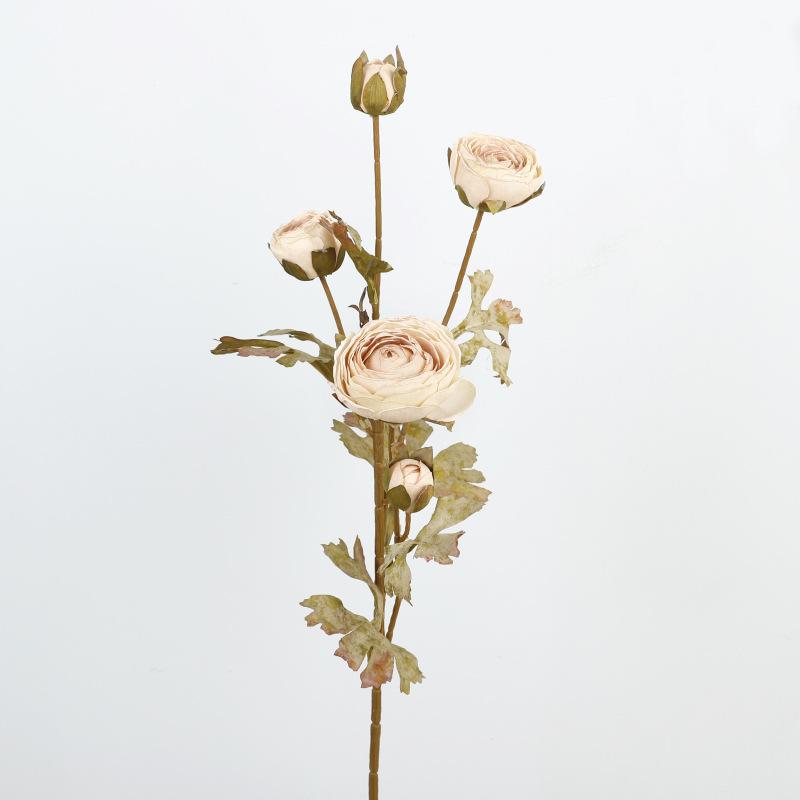 Simulation Retro Dew Lotus Bouquet Burnt Edge Decoration Artificial Flower Indoor Living Room Autumn Dew Lotus Simulation Flower