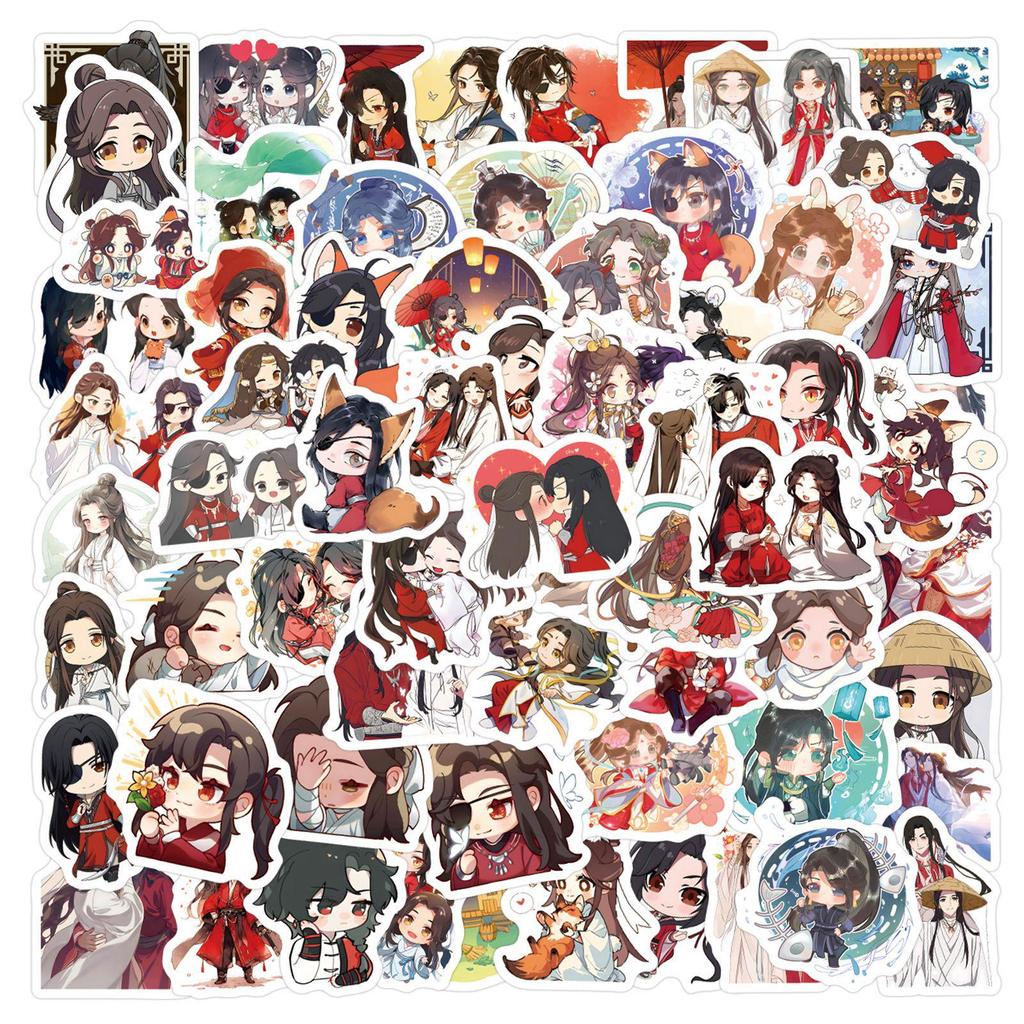 55 Cartoon Anime Tian Guan Ci Fu Stickers for DIY Stationery, Mobile Phones, and Notebooks