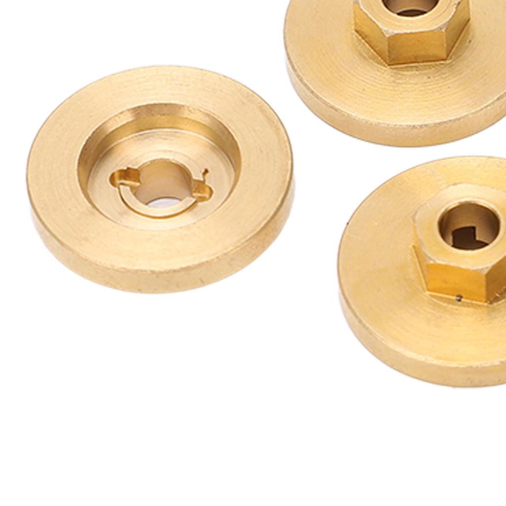 RC Car Combiner Brass 18mm Dia 6mm Thick Wear Resistance Rustproof Combiner for FMS FCX24 1/24 Crawler Gold
