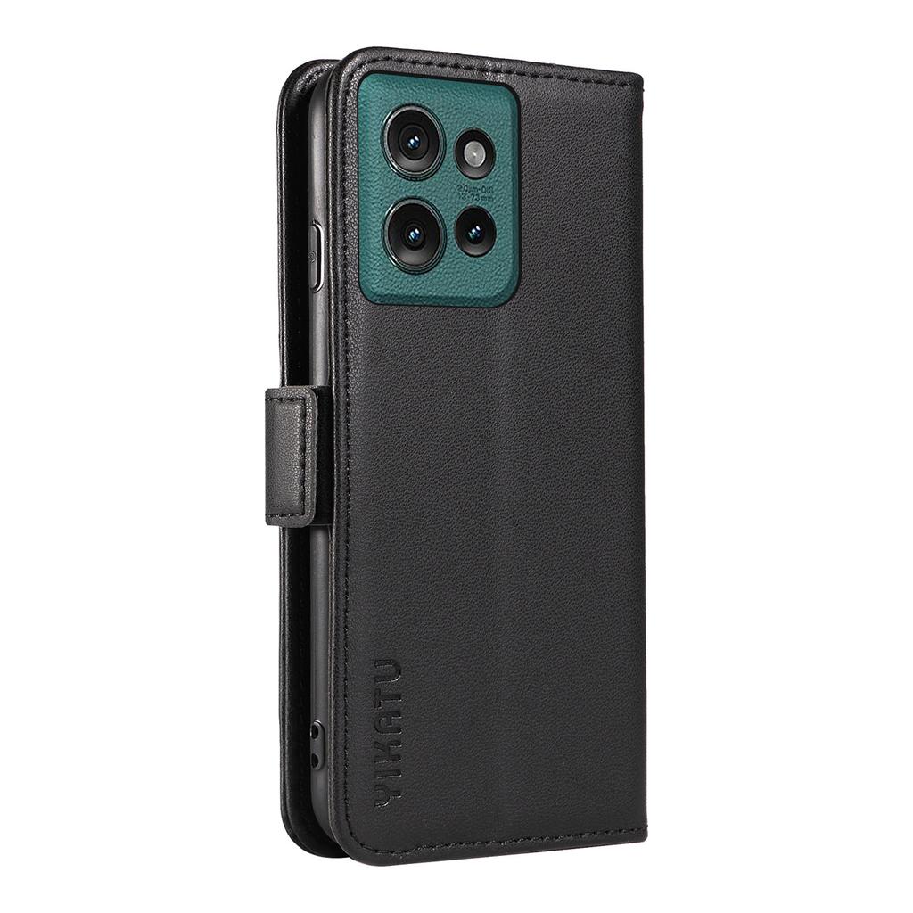 YIKATU YK-003 For Motorola Edge 50 5G Case Wallet Stand Leather Phone Cover Side Buckle